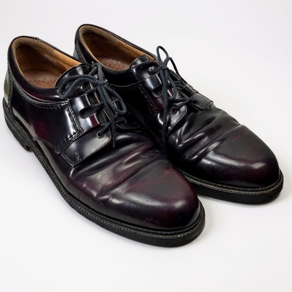Johnston & Murphy Passport Dress Shoes Men 11 M Burgundy‎ Leather Made Italy